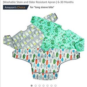 Pandaear long sleeve bib 3pk
